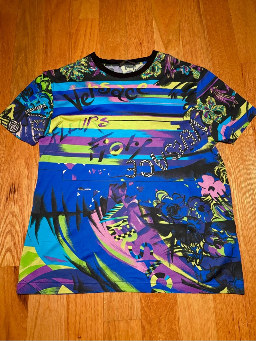 Versace Runway Floral Abstract Tshirt